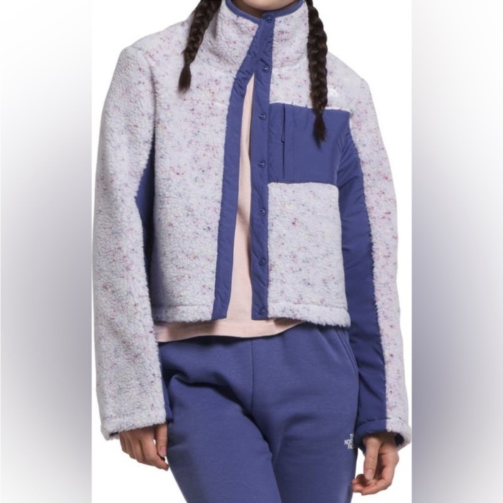 North face sprinkle fleece jacket girls